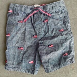 Blue Jean Flag-Patterned Boys's Shorts